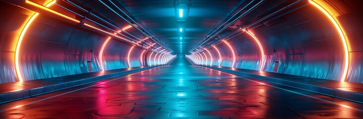 Wall Mural - Neon Tunnel