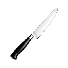 high-quality chef knife with black handle and sharp stainless steel blade, ideal for cutting, choppi