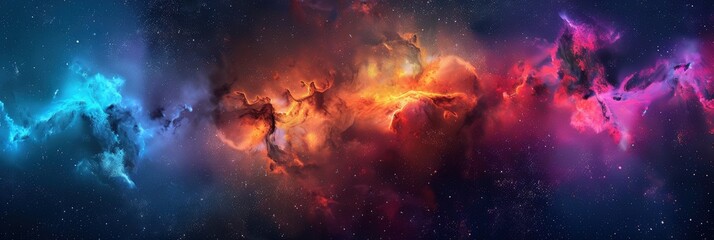 Wall Mural - galaxy cloud. colorful nebula in space with starry night cosmos. universe science and astronomy back