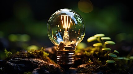 Wall Mural - light bulb in the garden