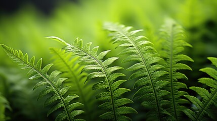 Wall Mural - green fern leaves  