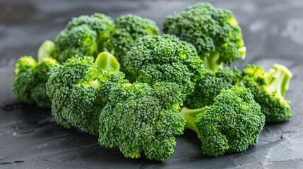 Wall Mural - Delicious fresh broccoli, isolated on white background 