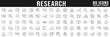 © tutti_frutti - Big set of research related line icons. Analysis, search, document, graph, market, science etc. Editable stroke.