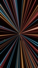 Wall Mural - Abstract Light Speed Streaks in Space