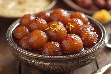 gulab jamun in a bowl