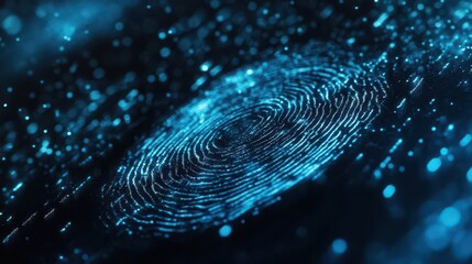 stylized digital fingerprint on seamless background biometric identity concept