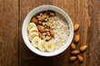 © RESTY - Oatmeal with Banana, Almonds, and Almond Milk