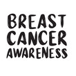 © clelia-clelia - Breast Cancer Awareness text lettering. Hand drawn vector art.