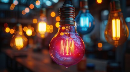 Aufkleber - Red Lightbulb Glow.