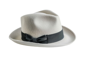 Wall Mural - White Fedora with Black Bow