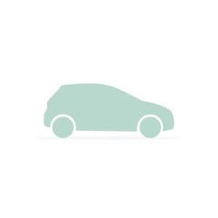 Wall Mural - Compact car silhouette icon. Side View. Vector illustration