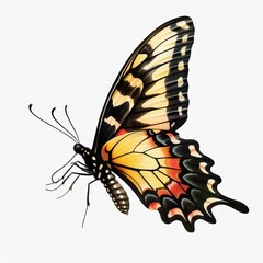 Canvas Print - butterfly on white background