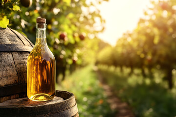 Canvas Print - Artisanal Cider Production in Rustic Countryside Orchard  