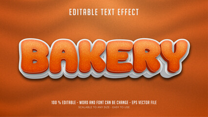 Wall Mural - bakery editable text effect