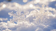 © Elmin - Close-up pictures of real snowflakes falling in the snow, taken outside in very cold weather.