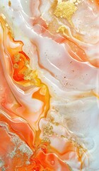 Wall Mural - Orange & Gold Swirls