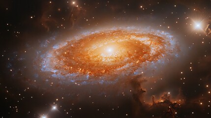 Starburst ring observed around galaxy's center possibly caused by a recent collision with another galaxy
