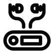 © OrviPixel - mp3 player, audio player, device, gadget outline icon