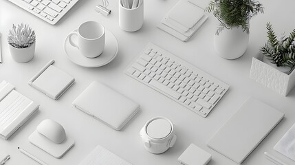 Monochromatic Minimalist Icons for Elegant Presentation Designs