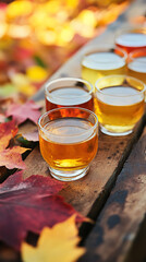 Sticker - Apple Cider Tasting Event Amidst Vibrant Autumn Orchard  