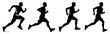 © Rawpixel.com - Silhouette runner full body png cut out element set