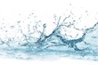 © Dzikrul Husnani - splashing blue water on white background - wide water splash , ai