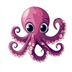 Wall Mural - vector graphic of a cute octopus