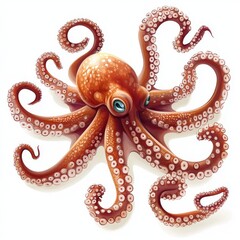 Wall Mural - vector graphic of an octopus