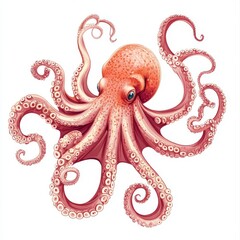 Wall Mural - vector graphic of an octopus