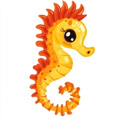 Wall Mural - vector graphic of a cute seahorse