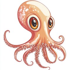 Wall Mural - vector graphic of a squid