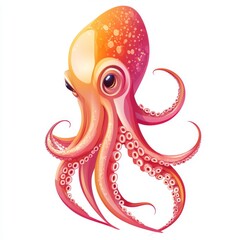 Wall Mural - vector graphic of a squid