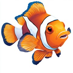 Wall Mural - vector graphic of a clownfish