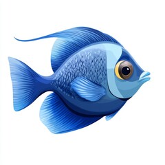Wall Mural - vector graphic of a blue tang fish