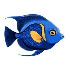Wall Mural - vector graphic of a blue tang fish