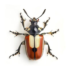 stag beetle isolated on white background