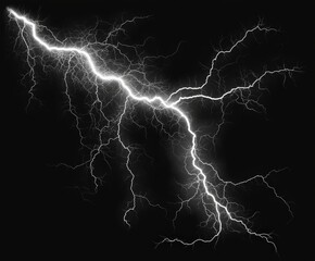 Wall Mural - White lightning bolt