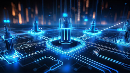 Advanced Cybersecurity Concept with AI and Encryption