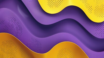 Wall Mural - Geometric pattern with purple and yellow 3D cubes. Modern design for backgrounds and graphic art. Background image of glowing yellow geometric shape with purple background. Contemporary design. AIG51.