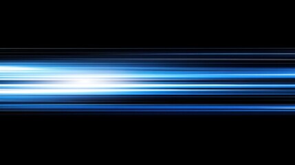 Wall Mural - glowing blue light streaks on black background