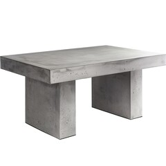 Wall Mural - A contemporary concrete table with a sleek and industrial design, isolated on transparent background