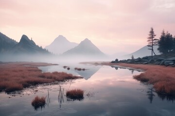 Wall Mural - Mountains landscape outdoors nature.