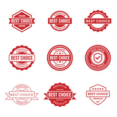 Wall Mural - Set of best choice stamp, label, or logo. Vector illustration for web design