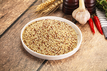 Sticker - Raw dry quinoa seeds cereal