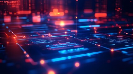 Abstract Digital Network Technology Background