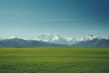 Sticker - Mountain grass landscape outdoors.