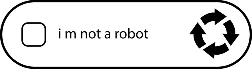 I m not a robot checkbox icon in Black line style. Concept technology human check verification hands, close up, ai. Vector illustration for website and mobile app isolated on transparent background.
