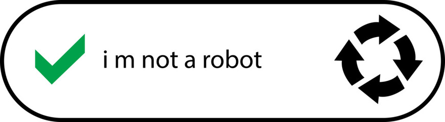 I m not a robot checkbox icon in Black line style. Concept technology human check verification hands, close up, ai. Vector illustration for website and mobile app isolated on transparent background.