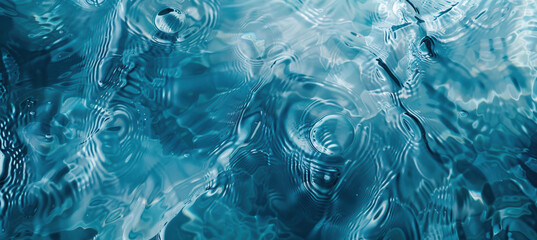 Wall Mural - Abstract Water Ripples in Blue