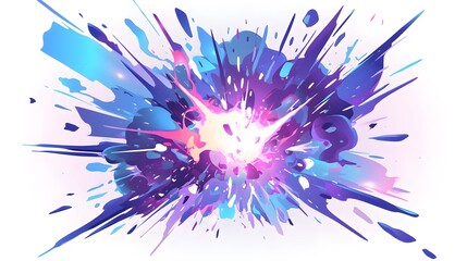 Wall Mural - abstract blue purple pink explosion splatter background